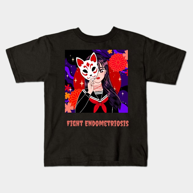 fight endometriosis Kids T-Shirt by Zipora